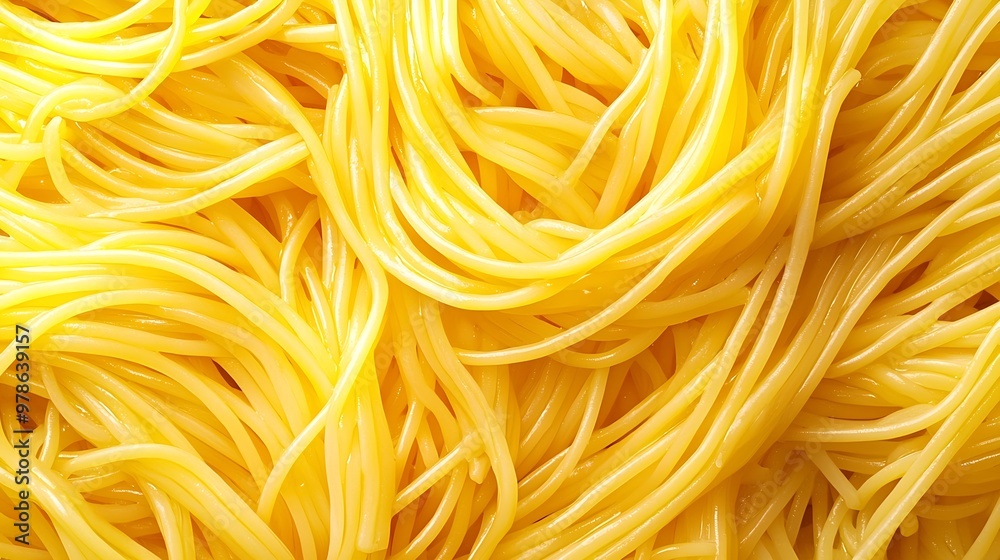 Spaghetti Noodles Above View : Generative AI Spaghetti Noodles Above View : Generative AI