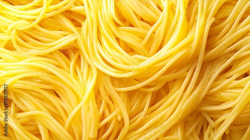 Spaghetti Noodles Above View : Generative AI