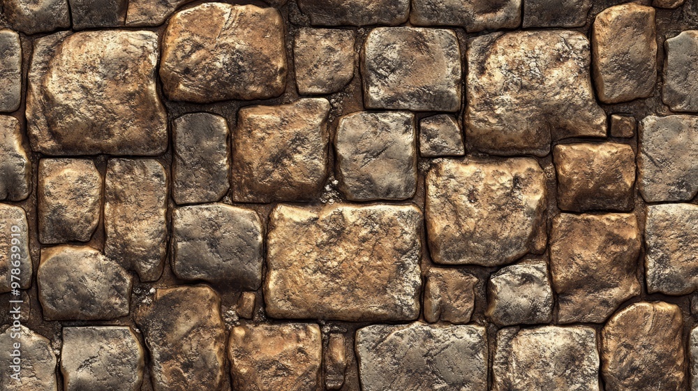 Obraz premium Rough Stone Wall Texture Background