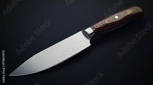 High-angle shot of a gourmet chefs knife