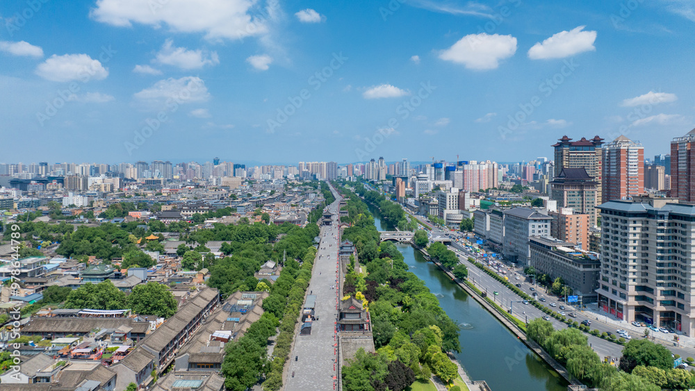 Fototapeta premium Aerial Photography of Xi'an City Wall
