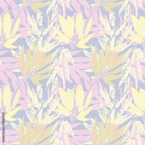 Pastel Abstract Floral Seamless Pattern Design