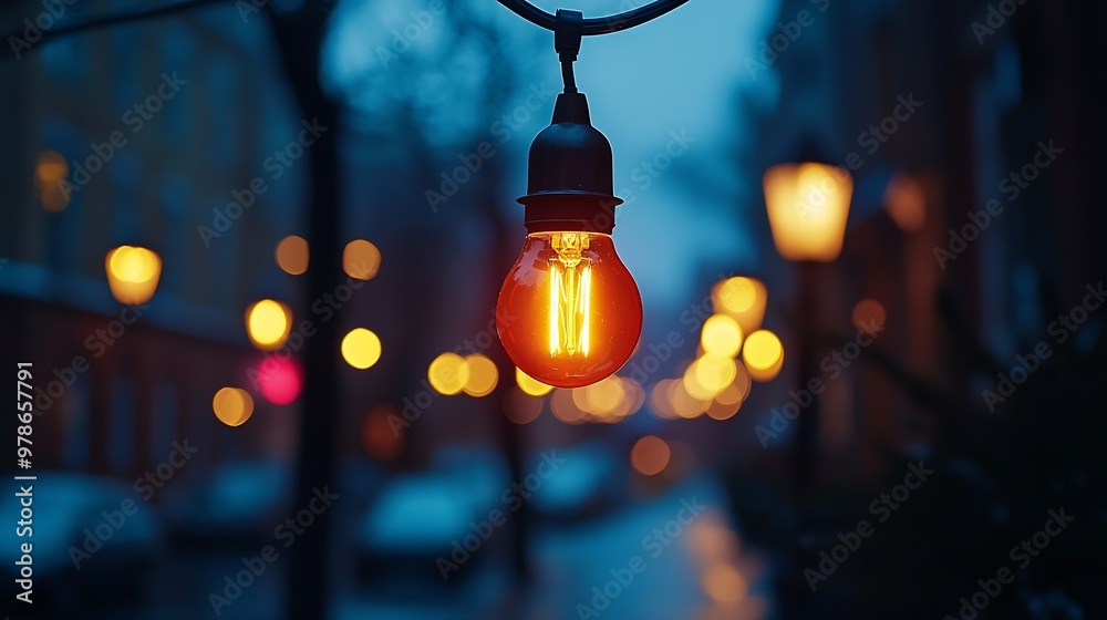 Colorful Night Bulbs Out of Focus : Generative AI Colorful Night Bulbs Out of Focus : Generative AI