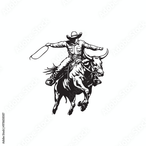 Wallpaper Mural rodeo event vector, rodeo logo Torontodigital.ca