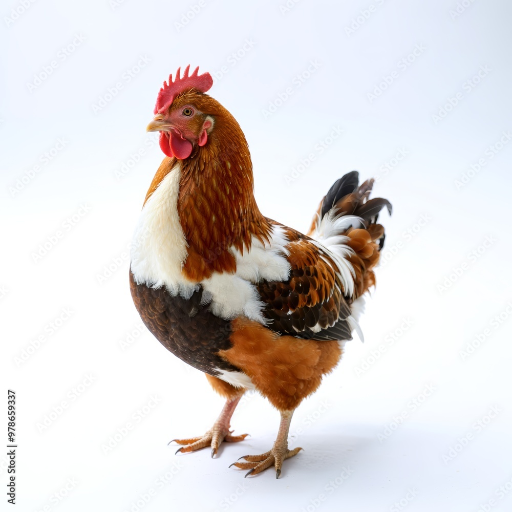 Fototapeta premium A Village chicken on a white background