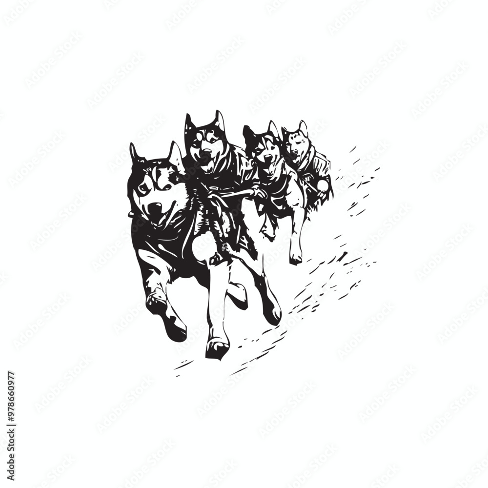Fototapeta premium dog slab race event vector, dog race vector