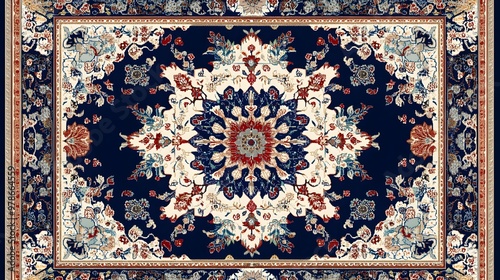 2D background illustration of traditional Turkish carpet patterns with rich details, hyper-realistic, high quality, sharp images