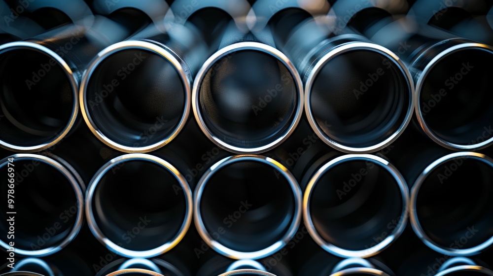 Stainless steel pipes stack a conceptual background for the metallurgical industry Stainless steel pipes stack a conceptual background for the metallurgical industry