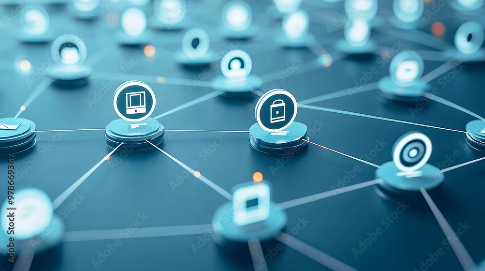 A 3D network of search engine icons connected by glowing threads, symbolizing the interconnectedness of digital searches A 3D network of search engine icons connected by glowing threads, symbolizing the interconnectedness of digital searches