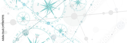 compass icon on paper background	