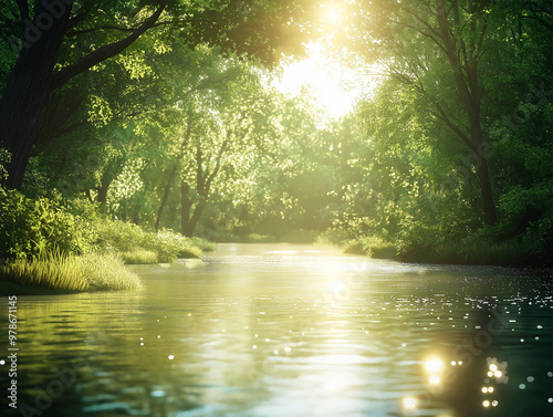 The illustration background of  bodies of water.  photo