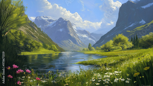 lake in the mountains
