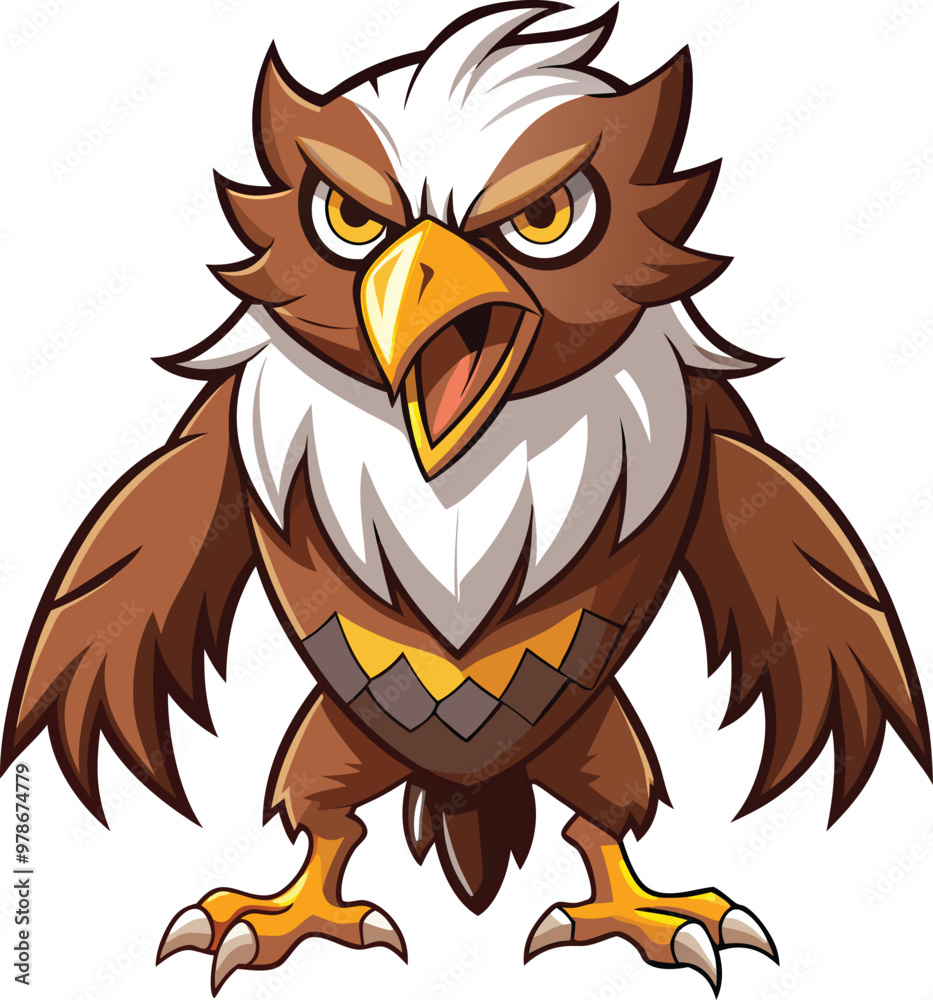 Fototapeta premium Eagle mascot character sticker vector design