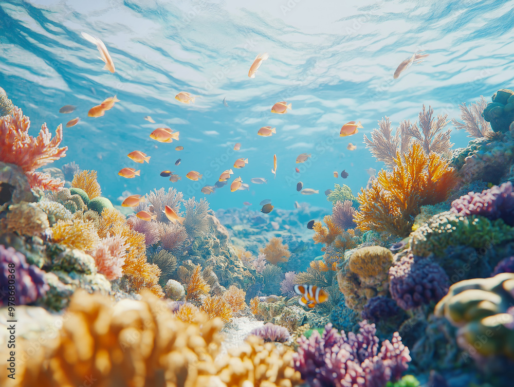 Obraz premium The illustration background of bodies of water. 