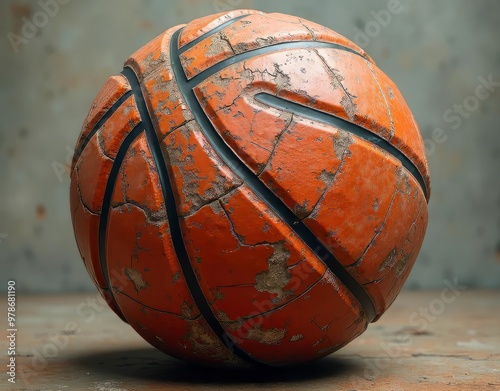 Distressed Basketball Texture photo