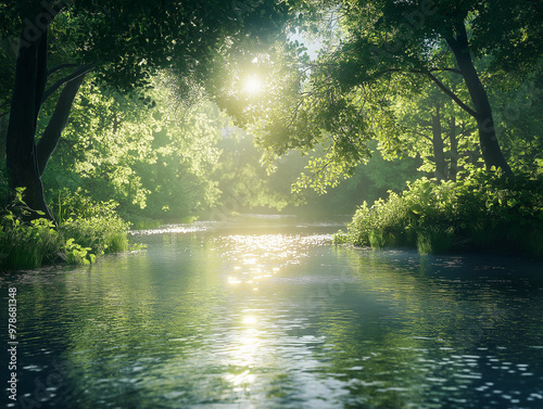 The illustration background of  bodies of water. 