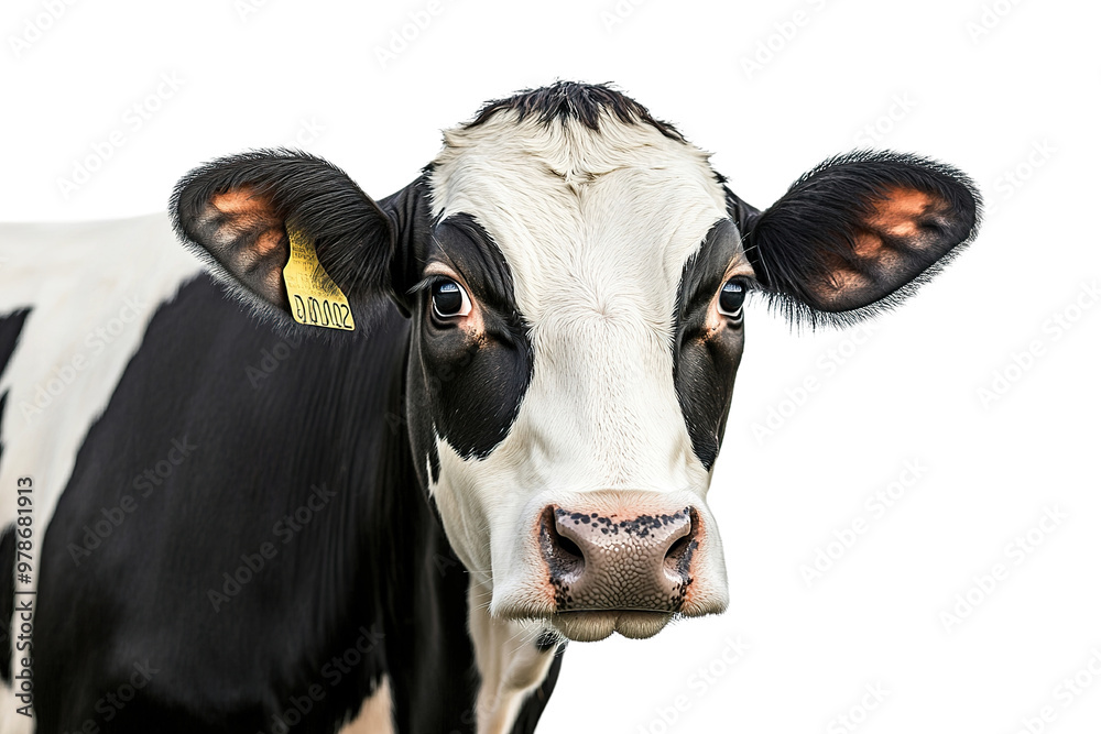 black and white cow isolated on a white background, isolated on a transparent background. cut out PNG format for graphic design, close-up black and white cow isolated on a white background, isolated on a transparent background. cut out PNG format for graphic design, close-up
