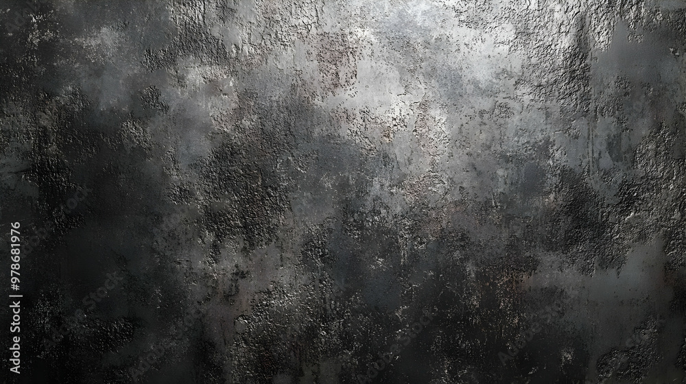 Obraz premium Dark Gray Abstract Metal Texture, Rough and Textured with a Metallic Finish, Perfect for Backgrounds and Design Elements