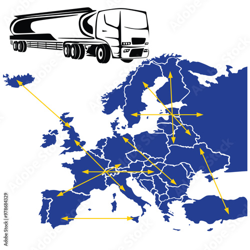 Transport with truck in Europe country