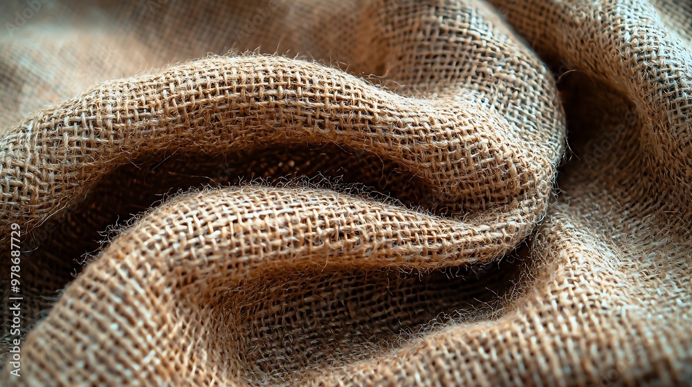 Fototapeta premium Burlap Sacking Sackcloth Hessian texture background : Generative AI