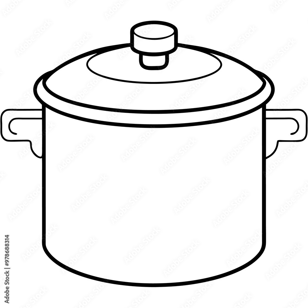 a pressure cooker outline coloring book page line art drawing a pressure cooker outline coloring book page line art drawing