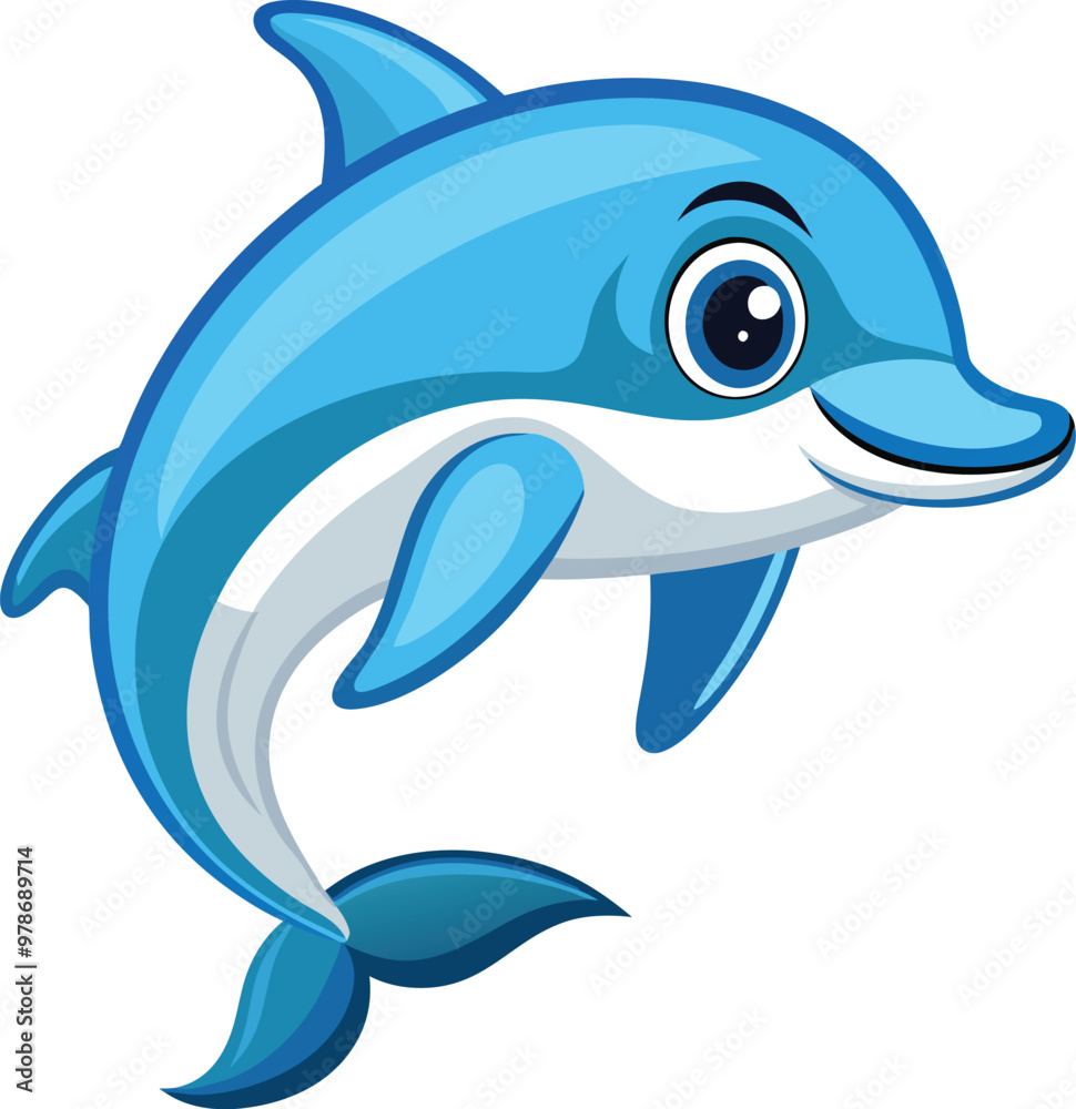 Naklejka premium Playful Dolphin Vector – Available on EPS File 