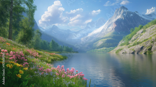 lake in the mountains