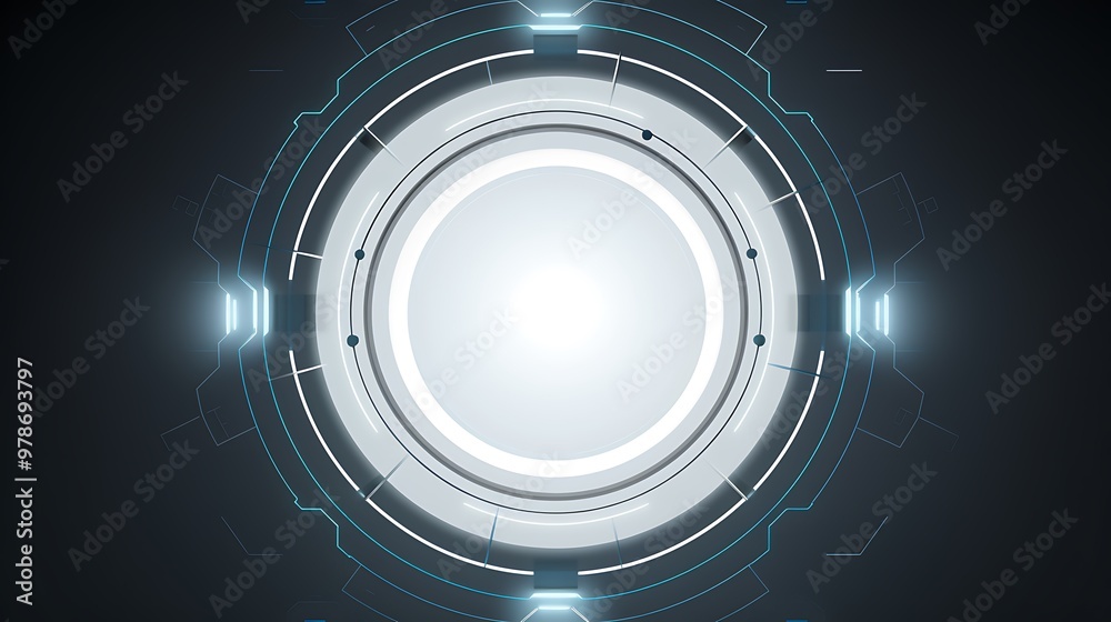 Futuristic Abstract Background with Glowing Circular Interface Futuristic Abstract Background with Glowing Circular Interface
