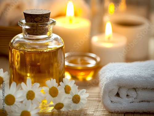 Spa Essentials with Chamomile Flowers