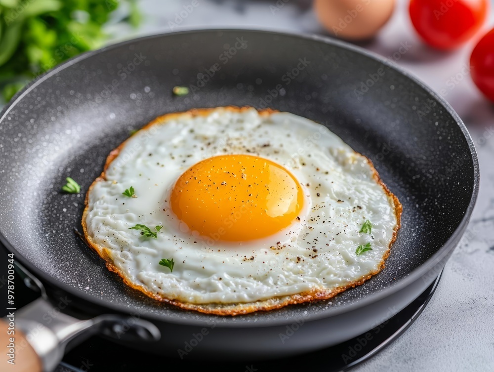 Close-up of a plant-based egg substitute being cooked on a smart stovetop, plant-based innovation, alternative foods captured with Sony a7 III Close-up of a plant-based egg substitute being cooked on a smart stovetop, plant-based innovation, alternative foods captured with Sony a7 III