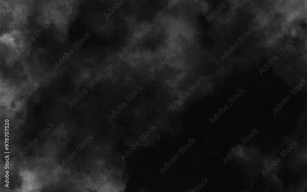 Abstract black and white realistic smoke clouds with shadow overlay effect background. Mystery dark background with spooky white light and fog. Vector illustration of smoky mist toxic vapor on floor.