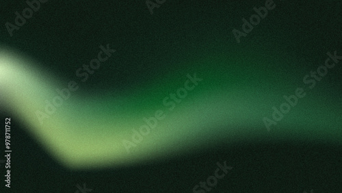 Green spotlight on a dark green grainy gradient background, dark backdrop, futuristic, grainy texture