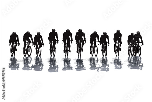 Bike race stock illustration Print