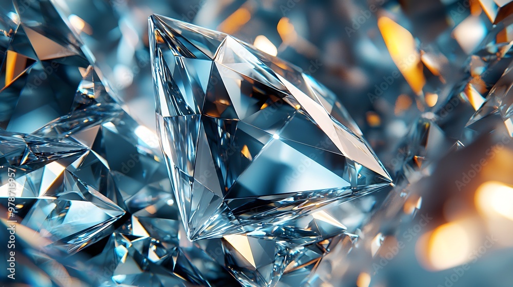 Abstract Diamond Background : Generative AI Abstract Diamond Background : Generative AI