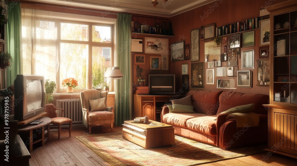 A small, cozy living room provides a comforting and inviting ambiance. The intimate space exudes warmth and coziness.