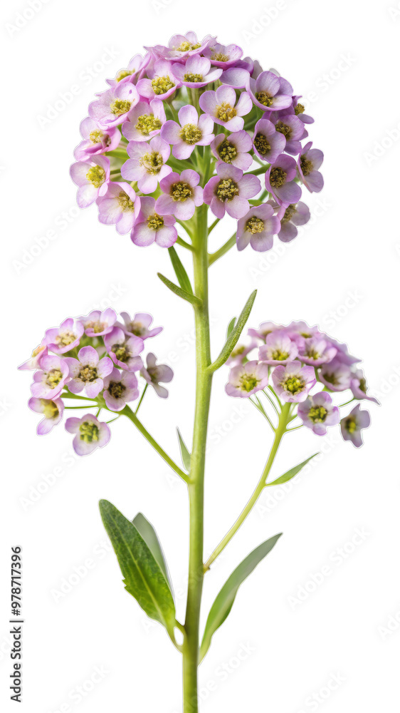 Purple Alyssum Flower Isolated on Transparent Background with Detailed Petals Purple Alyssum Flower Isolated on Transparent Background with Detailed Petals