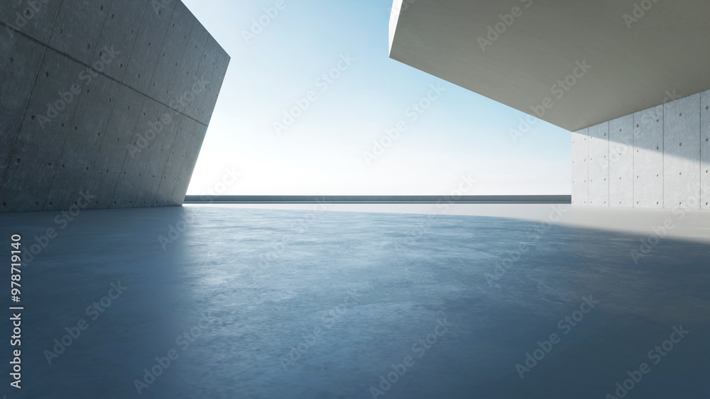 3d render of empty concrete interior space with sun light, Abstract architecture with cement structure for car presentation 3d render of empty concrete interior space with sun light, Abstract architecture with cement structure for car presentation