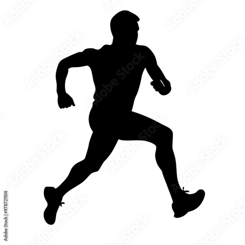 SVG, clipart, black, sport, guy, sneakers, shoes, activity, speed, running, football, man