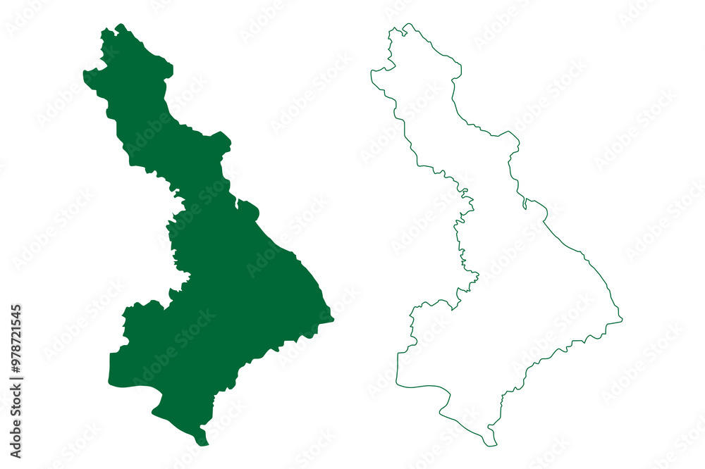 Kanpur Nagar district (Uttar Pradesh State, Republic of India) map vector illustration, scribble sketch Kanpur Nagar map Kanpur Nagar district (Uttar Pradesh State, Republic of India) map vector illustration, scribble sketch Kanpur Nagar map