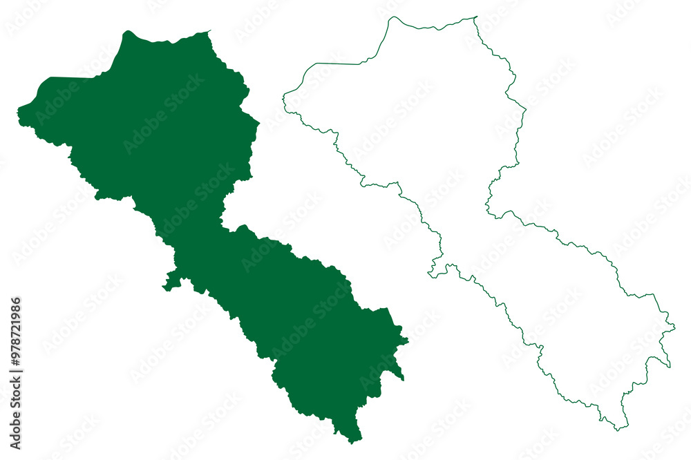Kargil district (Ladakh union territory, Republic of India) map vector illustration, scribble sketch Kargil map Kargil district (Ladakh union territory, Republic of India) map vector illustration, scribble sketch Kargil map