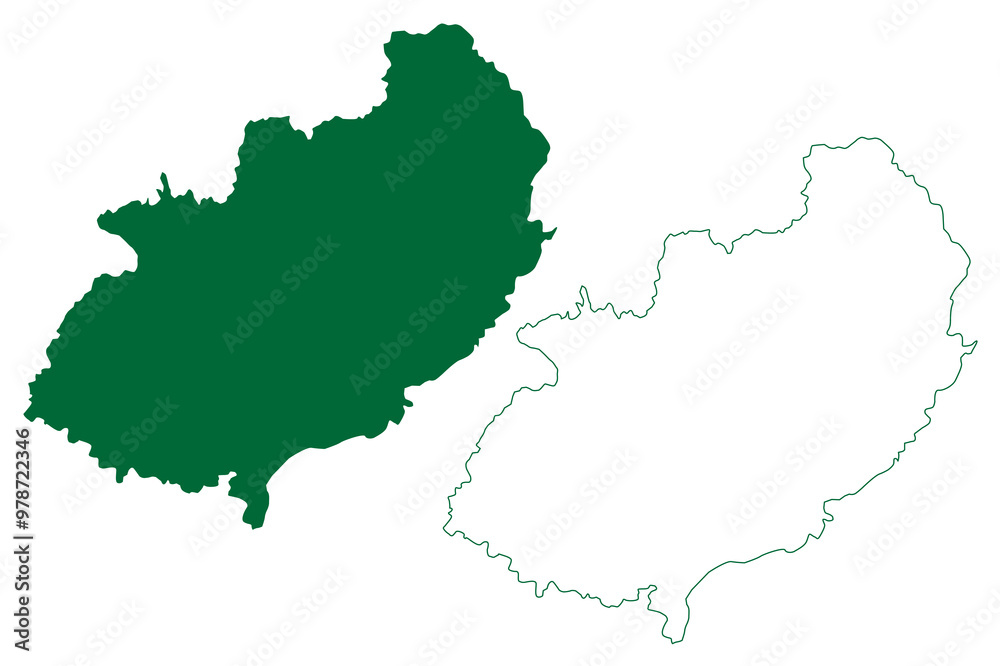 Kathua district (Jammu and Kashmir union territory, Republic of India) map vector illustration, scribble sketch Kathua map Kathua district (Jammu and Kashmir union territory, Republic of India) map vector illustration, scribble sketch Kathua map