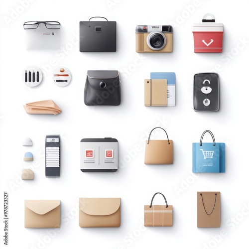 an e-commerce website, such as buttons, icons, and product thumbnails.  photo