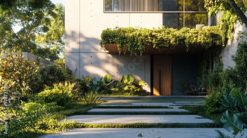 individuals practicing sustainable water management, like rainwater harvesting, greywater recycling, or smart irrigation systems, in a clean photo