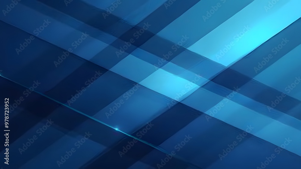 Cool Blue Stripes Modern Abstract Background