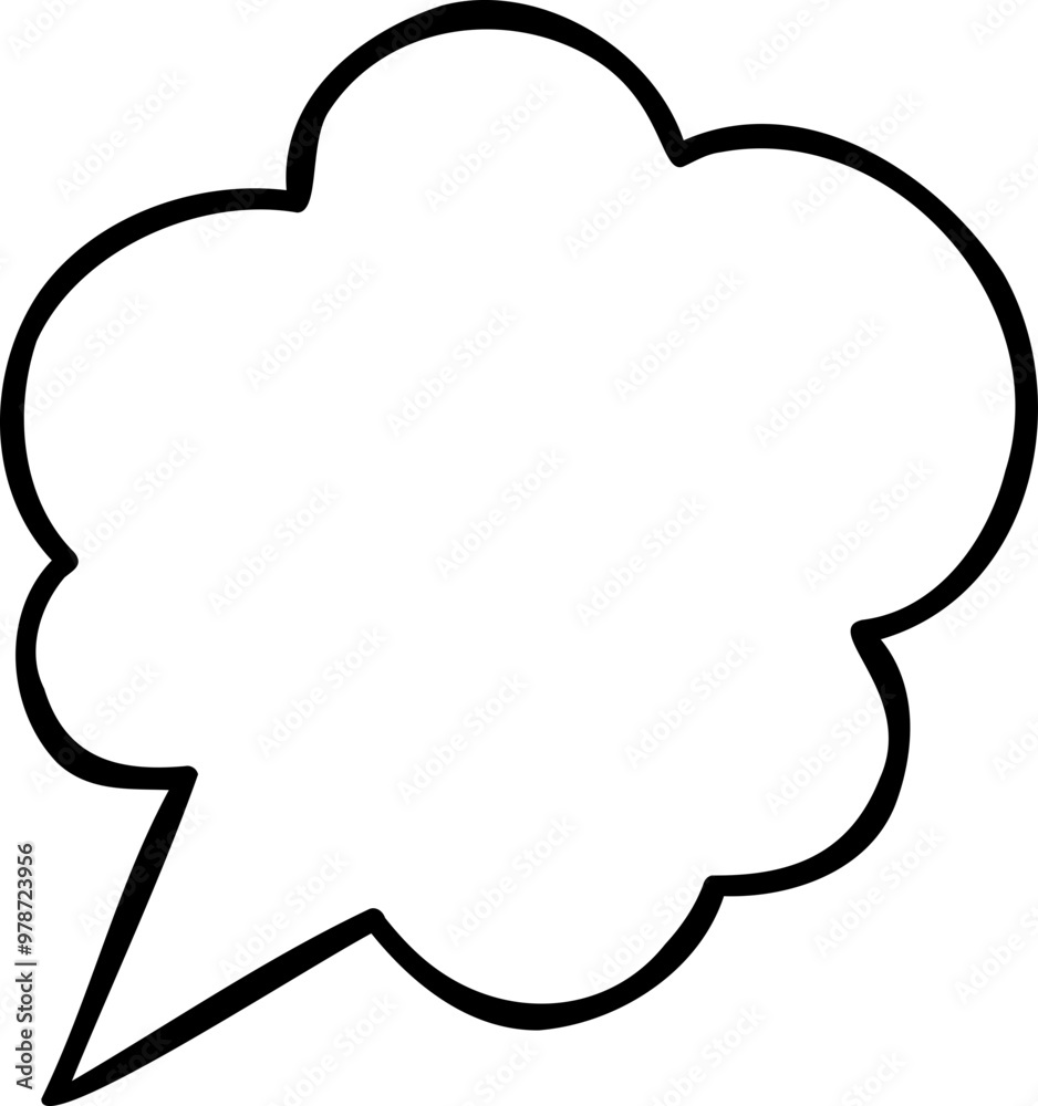 Speech Bubble Doodle Illustration Speech Bubble Doodle Illustration