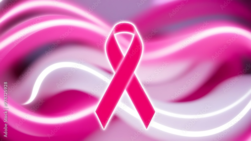 Breast Cancer awareness month card, banner abstract background