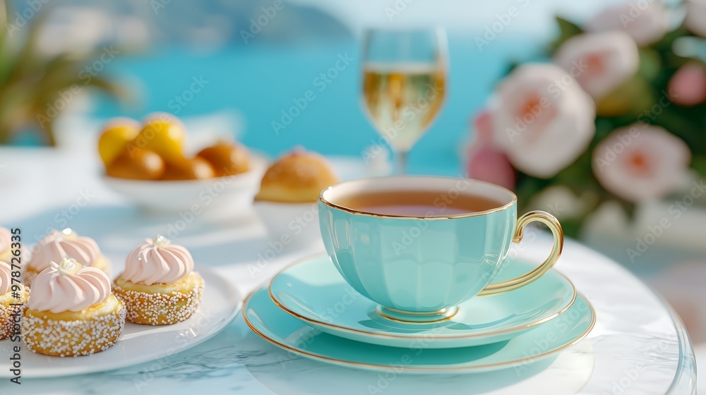Mediterranean-style tea set Mediterranean-style tea set