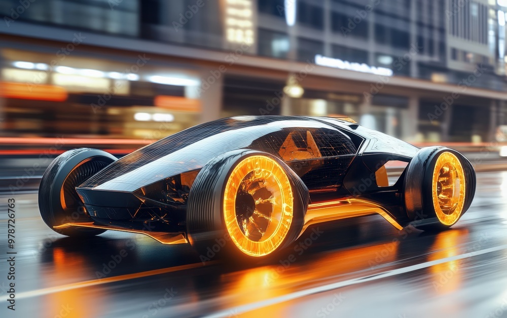 Car of the future professional advertising poster Car of the future professional advertising poster