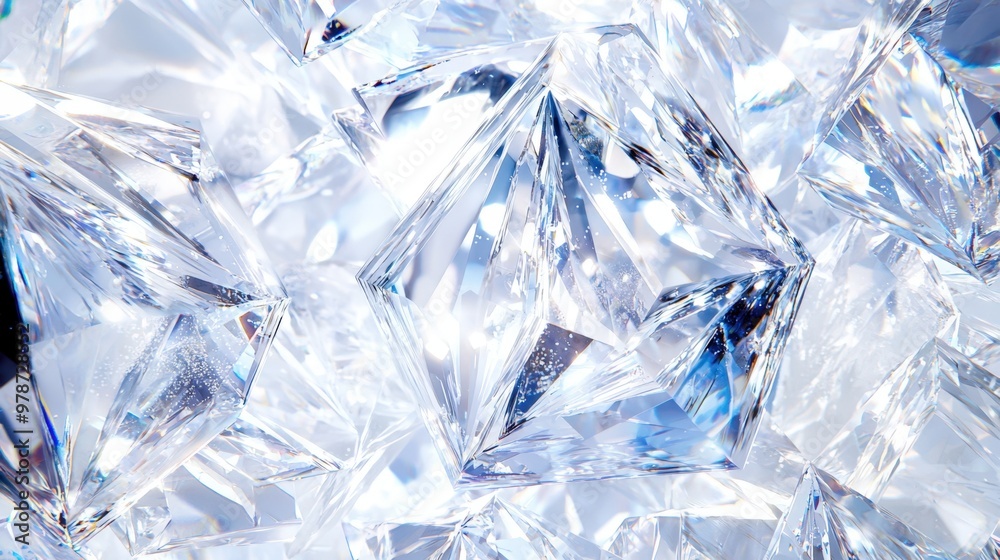 Stunning close-up of sparkling diamonds reflecting light in an exquisite display of brilliance Stunning close-up of sparkling diamonds reflecting light in an exquisite display of brilliance