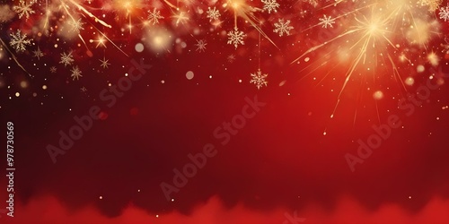 Digital painting A red and gold background